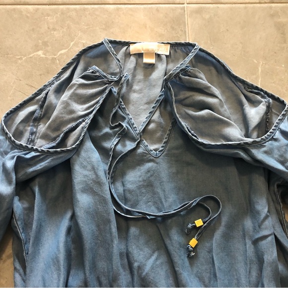 Michael Kors Cold Shoulder Chambray Dress - Picture 9 of 11